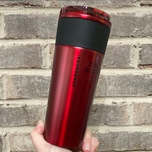 ✨New Starbucks 16 oz SS Red Cold Cup